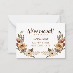 Flora Hemos movido nueva tarjeta de Invitación de 