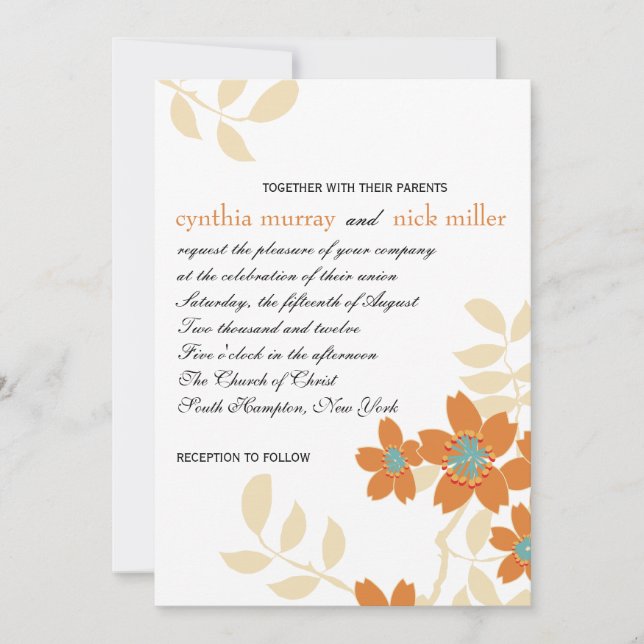 Flora - Invitaciones de boda (Anverso)