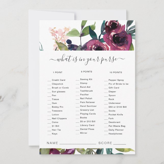 Flora rosa de Borgoña ¿qué hay en tu tarjeta de ju (Anverso)