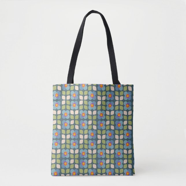 FLORA RUBOR - Bolsa de Tote de impresión floral (Anverso)
