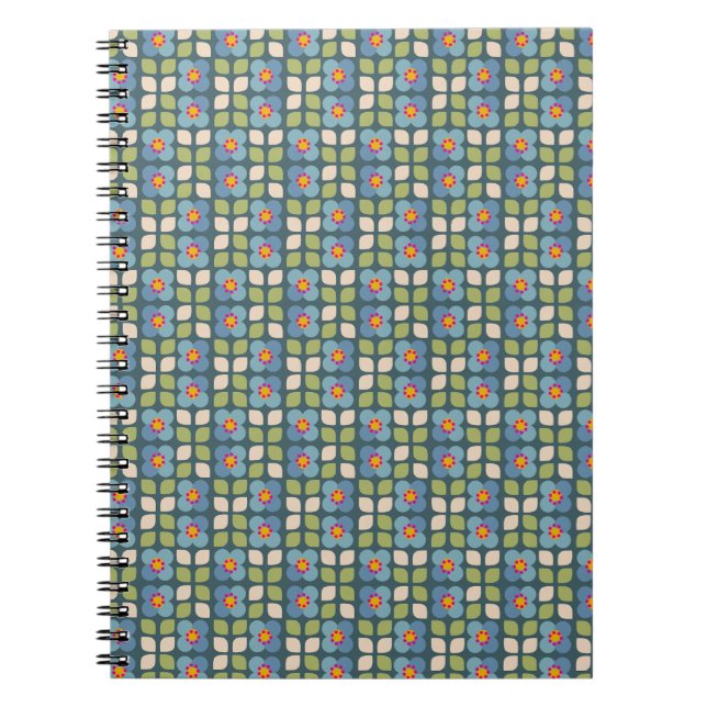 FLORA RUBOR - Cuaderno de patrón botánico (Frente)