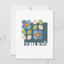 FLORA RUBOR - Tarjeta de invitación floral moderna