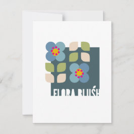 FLORA RUBOR - Tarjeta de invitación floral moderna
