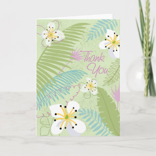 Flora Tropical Gracias Tarjeta -Ilustracion floral
