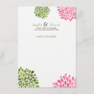 Floraciones del menú de la tarjeta y del boda del