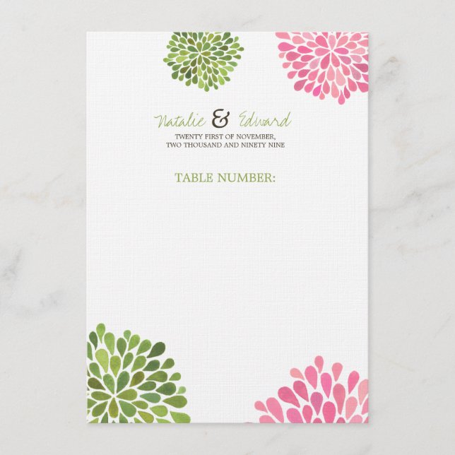 Floraciones del menú de la tarjeta y del boda del (Anverso)