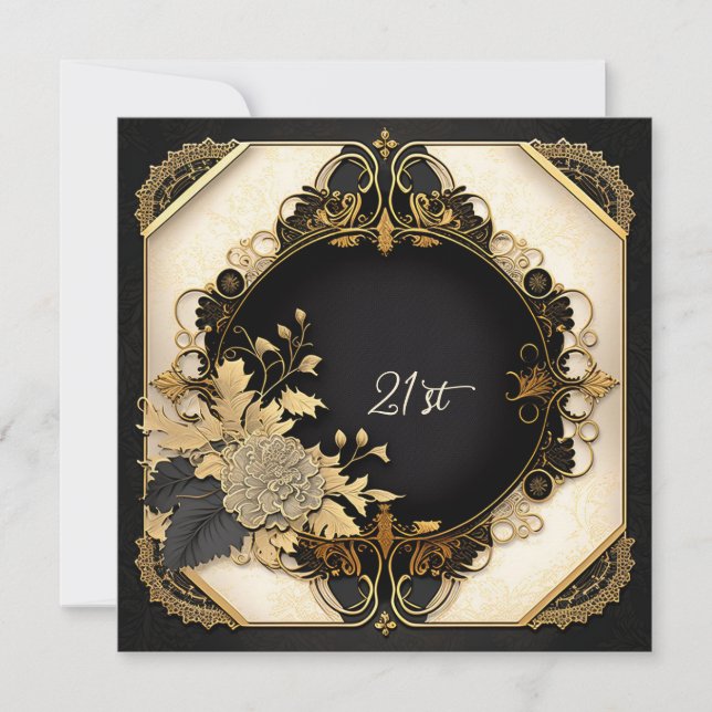 Floraciones detalladas y encaje (Anverso)