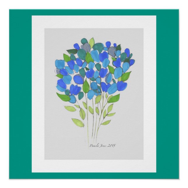 Floral #02 20" x 20" Poster perfecto (Anverso)