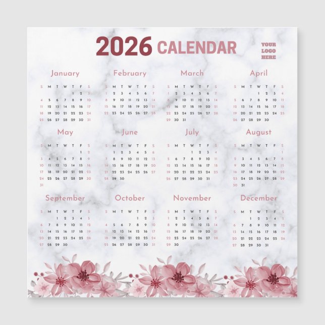 Floral 2026 Purple Flower Design with Custom Logo (Anverso)