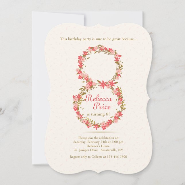 Floral 8 Invitación (Anverso)
