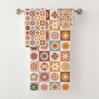 Floral a cuadros retro genial