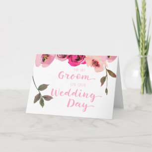 Floral a mi novio en nuestra tarjeta del día de