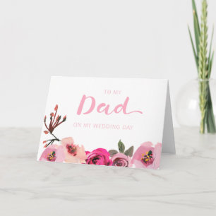 Floral a mi papá en mi tarjeta de boda