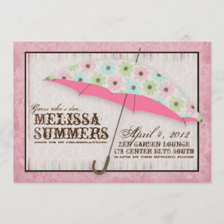 Floral Abril Duchas Bebés Invitaciones A La Ducha