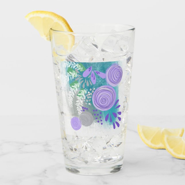 Floral Abstracto Moderno (Anverso (hielo))