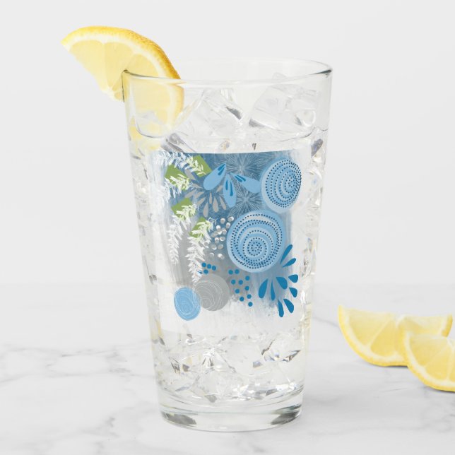 Floral Abstracto Moderno (Anverso (hielo))