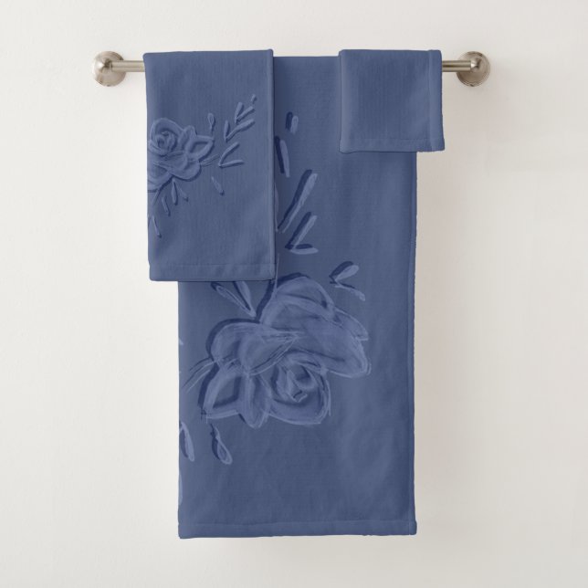 Floral Acuarela Azul Moderna (In situ)