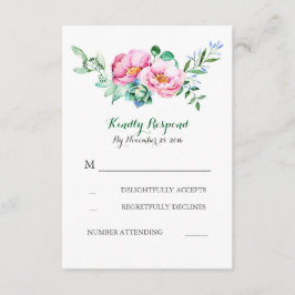 floral acuarela bouquet boda rsvp