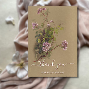 Floral acuarela Clásica Arte Gracias Tarjeta