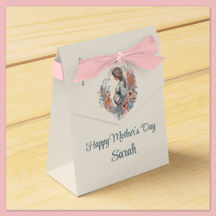 Floral acuarela Día de la madre: caja de regalo