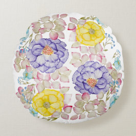 Floral acuarela elegante patrón arrojar almohada