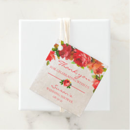 Floral acuarela Gracias Etiqueta