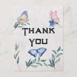 Floral acuarela Gracias Tarjeta