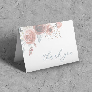 Floral acuarela Gracias Tarjeta