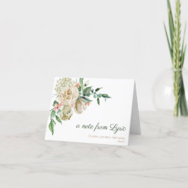 Floral acuarela Micah 6:8 Tarjeta de nota personal