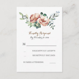 floral acuarela otoño marfil boda rsvp