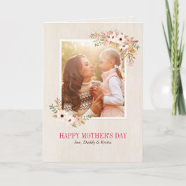 Floral acuarela tarjeta del día de la madre