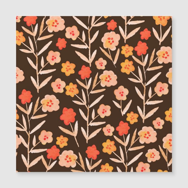 Floral acuarela: textura dibujada a mano (Anverso)