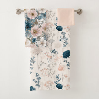 Floral Acuarela Vintage Rosa Azul