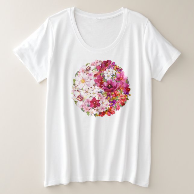 Floral acuática femenina más Yin-Yang (Anverso del diseño)