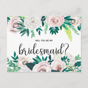 Floral acuática será mi tarjeta de dama de honor