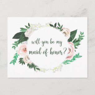 Floral acuática serás mi tarjeta de honor para la