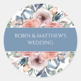 Floral alegre, Sello para sobres elegante/ Favor