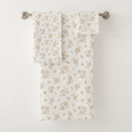 Floral Alegre Suave Neutro Crema Beige Pálido