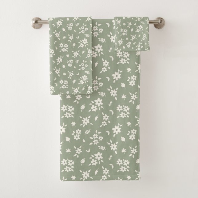 Floral Alegre Verde Menta apagado Neutral Cottagec (In situ)