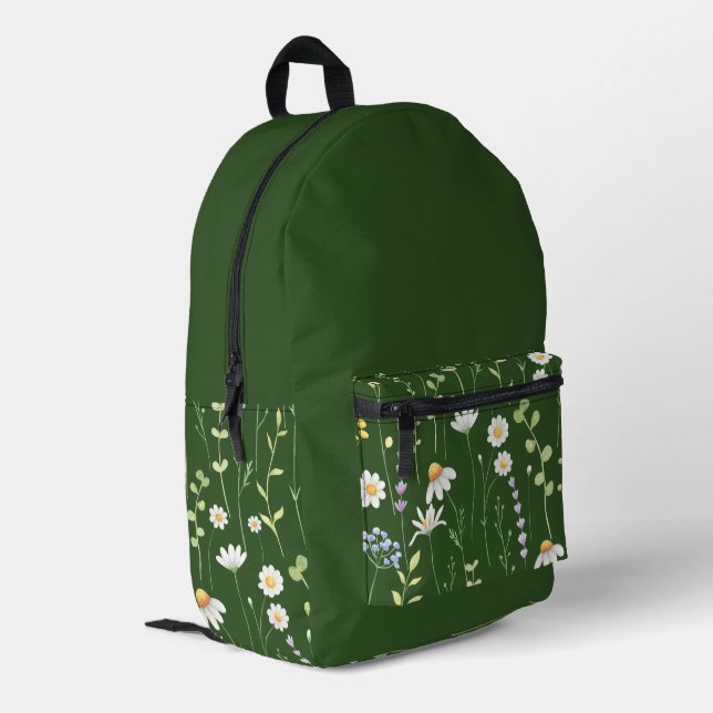 Floral All-Over-Print Mochila (Esquina izquierda trasera)