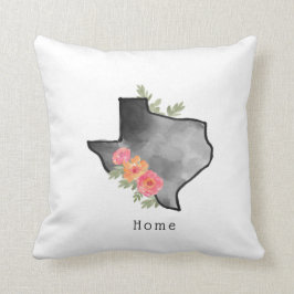 Floral almohada de tiro del estado de Texas