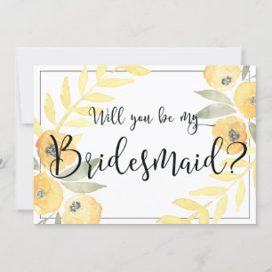 Floral amarilla será mi tarjeta de novia