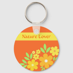 Floral anaranjado - llavero