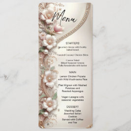 Floral and Pearl Embellishments Menu