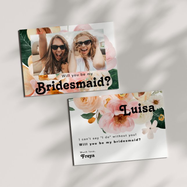 Floral audaz | Tarjeta de propuesta de la dama de  (Subido por el creador)