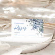 Floral azul adivina cuántas tarjetas de juego