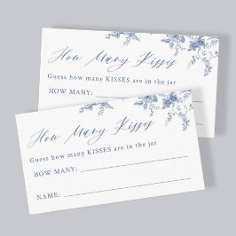 Floral azul adivina cuántas tarjetas de juego