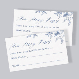 Floral azul adivina cuántas tarjetas de juego