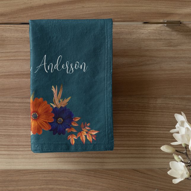 Floral azul de la Marina Naranja de otoño rusa (Subido por el creador)