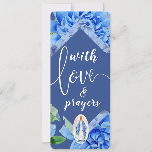 Floral azul | Todas las ocasiones | Virgen María (Anverso)
